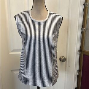 D.Exterior 100% cotton Striped Sleeveless Top, S